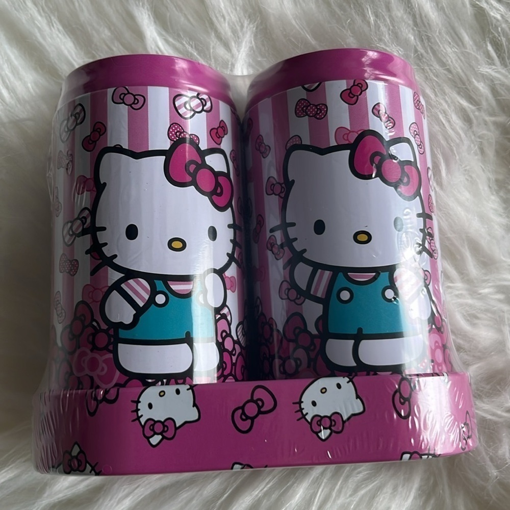🆕 HELLO KITTY SALT & PEPPER SET WITH HOLDER PINK - Picture 3 of 6